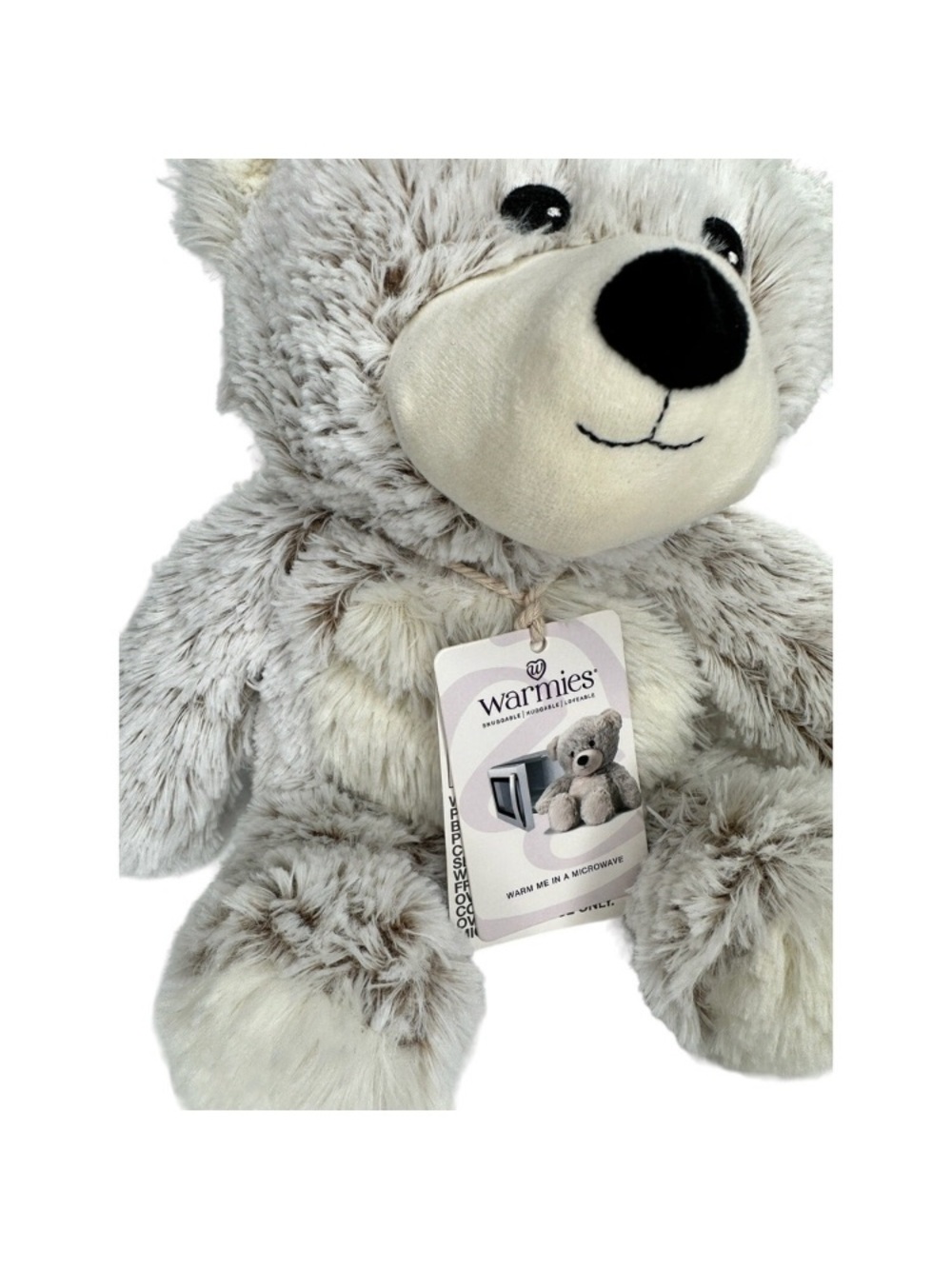 WARMIES Microwavable Plush Grey Teddy Bear Soft Toy for Kids - Picture 4 of 15
